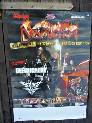 Poster plakat Original Destruction 25 Jahre  Guest Debauchery Mille Petrotza