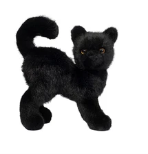 Douglas Scaredy Black Cat Plush Stuffed Animal Toy, 7"