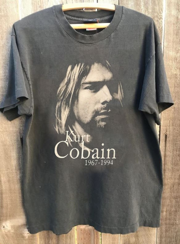 00s Nirvana Kurt Cobain Cobain Grunge Band Vintage T Shirt QT3783