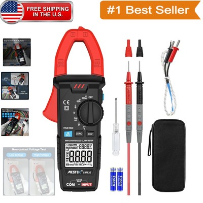 Compact True RMS Clamp Meter - Accurate Voltage, Resistance, Diode & Temp Test