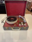 Vintage Portable Montgomery Ward Airline Tube Turntable Radio For Repair