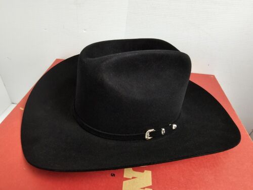 Stetson Men's El Patron 75 Premier 30X Black Felt Hat Size 7 3/8 New With Box - Picture 3 of 15