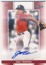 JOHN ANDERSON 2019 Leaf Perfect Game PG Red SHIMMER AUTO /1 GA TECH