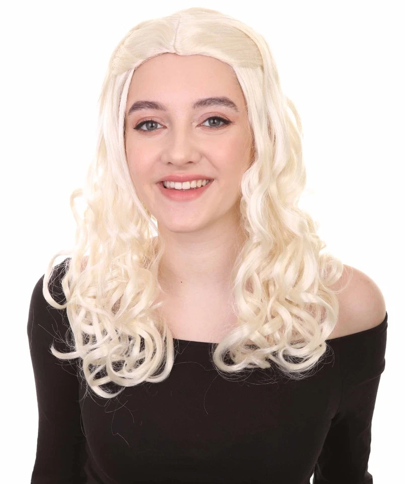 Peluca ondulada larga de película blanca Queen para mujer, HW-163A Foto 2 de 4