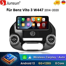 6+128G F&uuml;r Benz Vito W447 14-2024 12.3"Android 15 Autoradio GPS Navi WIFI 4G SWC