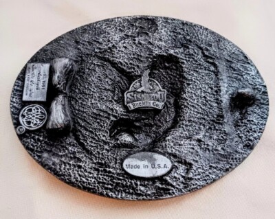 Siskiyou Eagle‎ Belt Buckle Vintage 1991 G-5 USA Made Pewter Wildlife Western Siskiyou Pewter Multi-Color Vintage Belt Buckles for sale | eBay main image 3