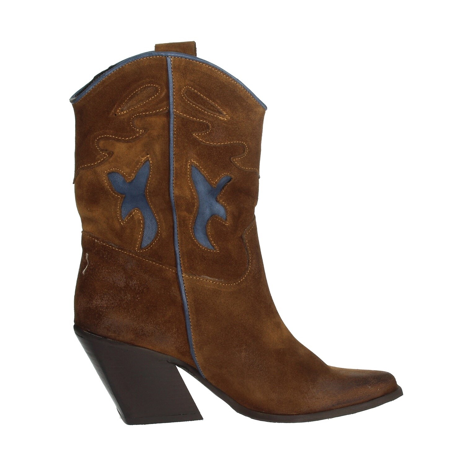 Stiefeletten Stiefel Camperos Frau Hoch Texaner aus Wildleder Country von Cowboy Stiefeletten Stiefel Camperos Frau Hoch Texaner aus Wildleder Country von Cowboy