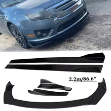 Front Bumper Lip Spoiler Splitter 86.6" Side Skirt Body Kit For Ford Escape