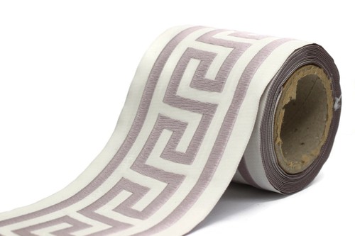 3.93 inches Greek Key Ribbon Trim, Drapery Curtain Trim, Drapery Banding - Picture 6 of 18