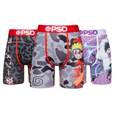 PSD Men's Naruto 3-Pack Boxer Briefs, Multi, S