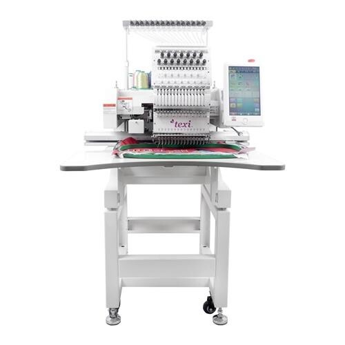 TEXI 1501 XL TS PREMIUM - 15 needle embroidery machine, working