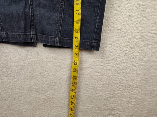 Lucky Brand Women Skirt 4/27 Blue Cotton Blend Back Slit Straight Pencil Denim - Picture 7 of 18