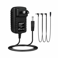 Guitar Effect Pedal 3 way Daisy Chain Power Supply Cable with 9V 1A DC Adapter