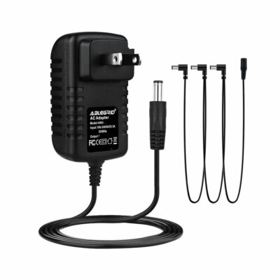 Guitar Pedal Power DC Adapter Charger & 3 Way Daisy Chain Cable for Boss PSA-240