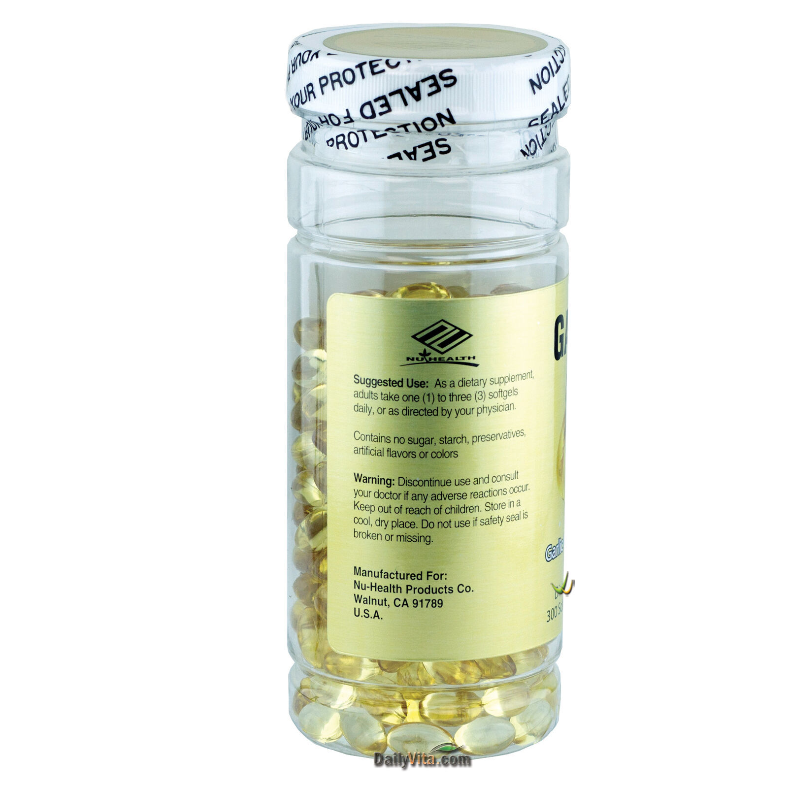 4x Bottles Garlic Oil 3 MG 500:1 Concentrate 1500 mg 300 Caps