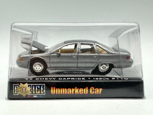 Racing Champions 1992 Chevrolet Caprice, unmarkiertes Polizeiauto, silber, 1:64