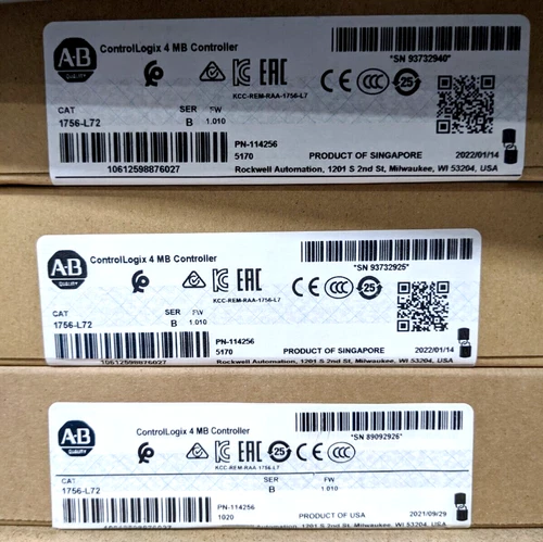 New Allen Bradley AB 1756-L72 SER B ControlLogix 4MB Controller PLC Processor - Picture 2 of 5