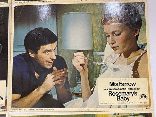 Rosemary’s Baby 1968 Vintage Lobby Card Set with Mia Farrow & John Cassavetes - Picture 9 of 12