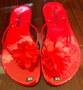 ladies red sandals