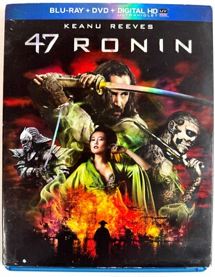 47 Ronin Blu-ray DVD Combo 2013 Keanu Reeves Action Adventure w/ Slipcover