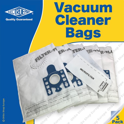 5 x MIELE Vacuum Cleaner Bags GN Type S5211, S5212, S5220, S5221