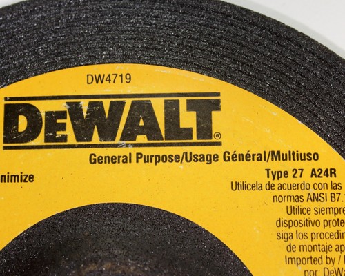 2 muelas de propósito general Dewalt tipo 27 A24R, 7"" x 1/4"" x 7/8", DW4719 - Imagen 5 de 6