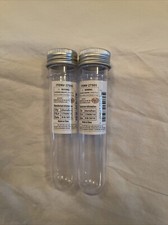 Plastic Test Tubes Empty Clear Vial Round Bottle With Lid Lot Of 45