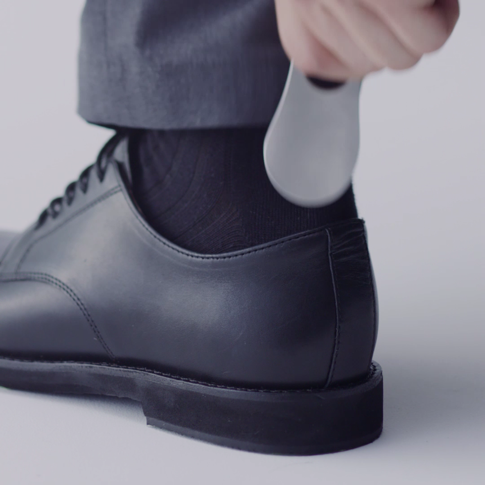 MUJI japan Portable Mini Stainless Shoe Horn Carabiner Key Ring Simple