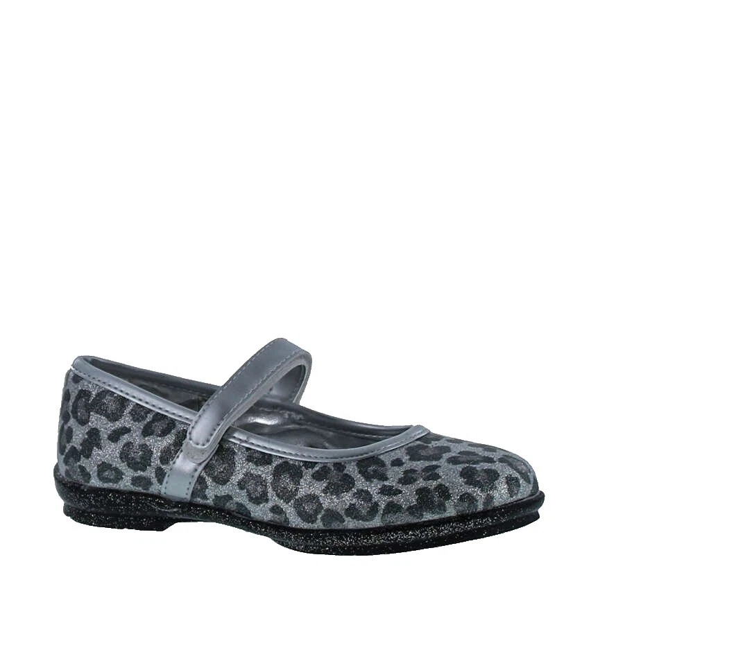 Кожаный верх туфли для девочек серебро повседневный