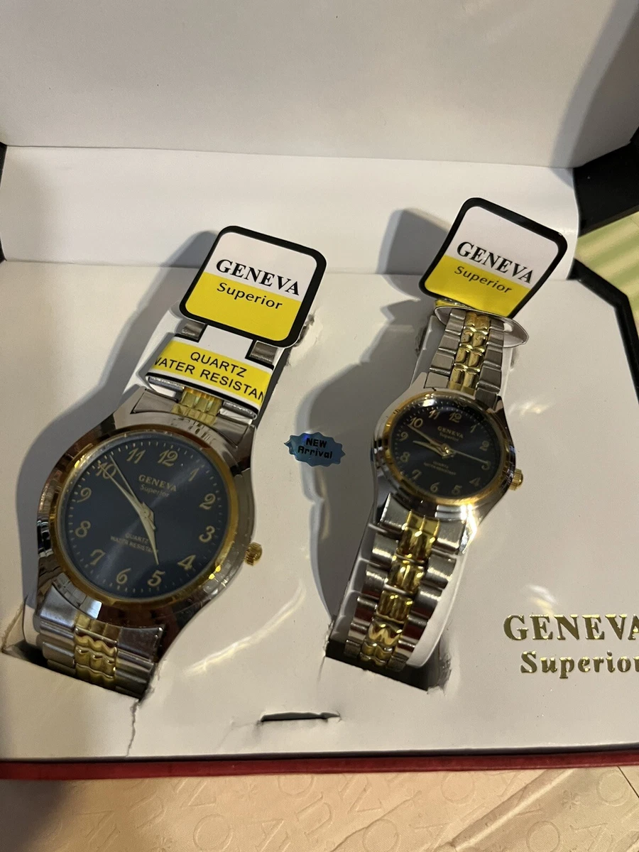 Geneva Superior His and Hers Watch Set Quartz Model GA6360PRGB eBay