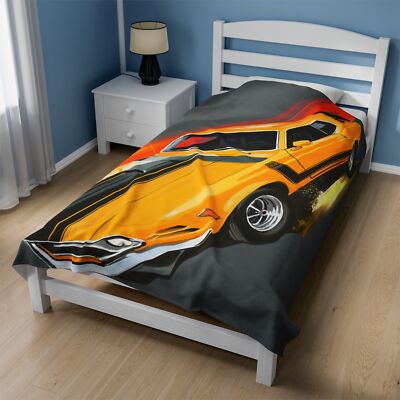 Mustang fastback boss 302 American muscle Velveteen Plush Blanket