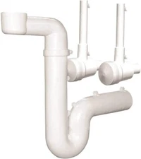 Pro Exrteme® Soft White PVC P-Trap Offset Cover Tabular Drain Plumbing Fitting