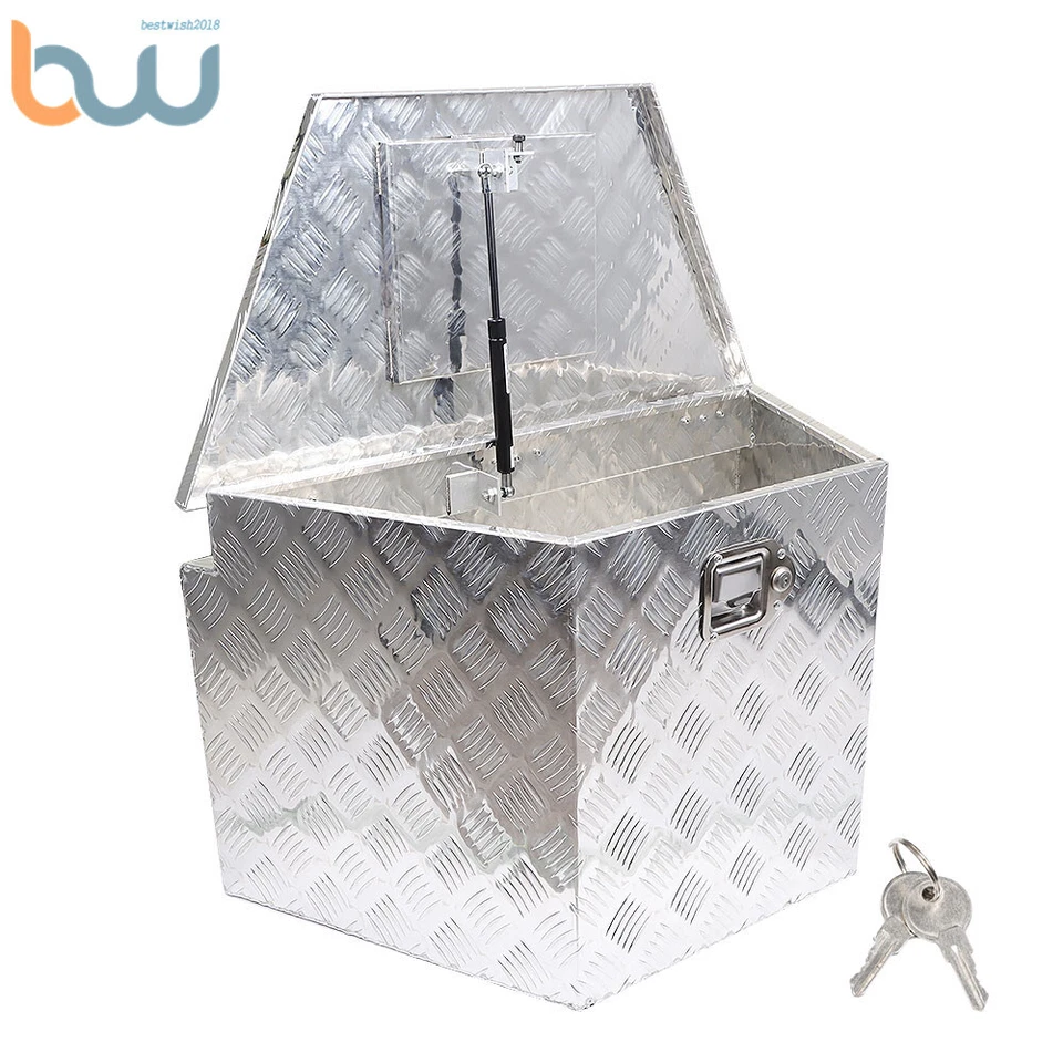 29" × 15" × 18" Aluminum Trailer Tongue Tool Box for Truck Pickup Storage - Imagem 3 de 4