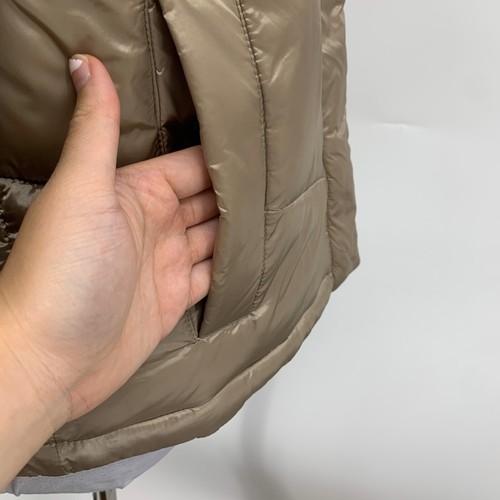 Abercrombie & Fitch Jacket Womens S Small Cool Bronze Pockets Puffer Snap Zip Up - Picture 6 of 16