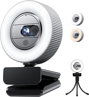 Aurolumiz 1080P Webcam Mit Privacy-Schutz - FHD Mit Mikrofon & Stativ | Für Zoom, Teams, Streaming