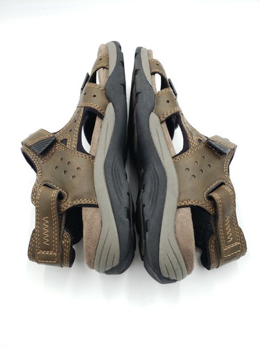 Scarpe sandali sportivi marroni Earth Spirit uomo cinturino regolabile taglia US 10 usate - Foto 7 di 12