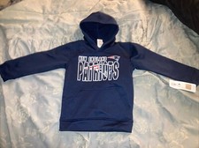 New England Patriots NFL Team Apparel Hoodie Sweatshirt Youth XS 4/5 Blue NEW