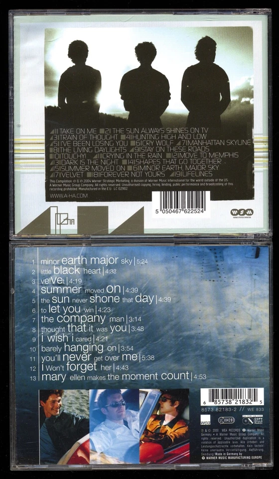 CD-Konvolut★2 CDs★A-HA★MINOR EARTH/MAJOR SKY + THE SINGLES 1984–2004★NEUWERTIG★ - Bild 2 von 4