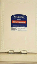 Geographics Designer 8.5" x 11" Letterhead - Ivory Embossed Script - 40 ct