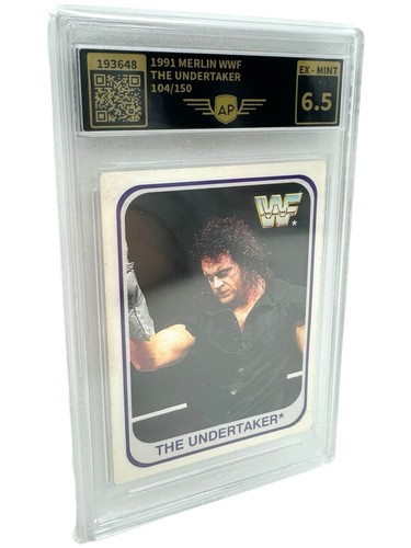 UNDERTAKER Ex-Mint WWF WWE Merlin Card 1991 AP graded no PSA INKgrafix Toys A241 - Picture 3 of 5