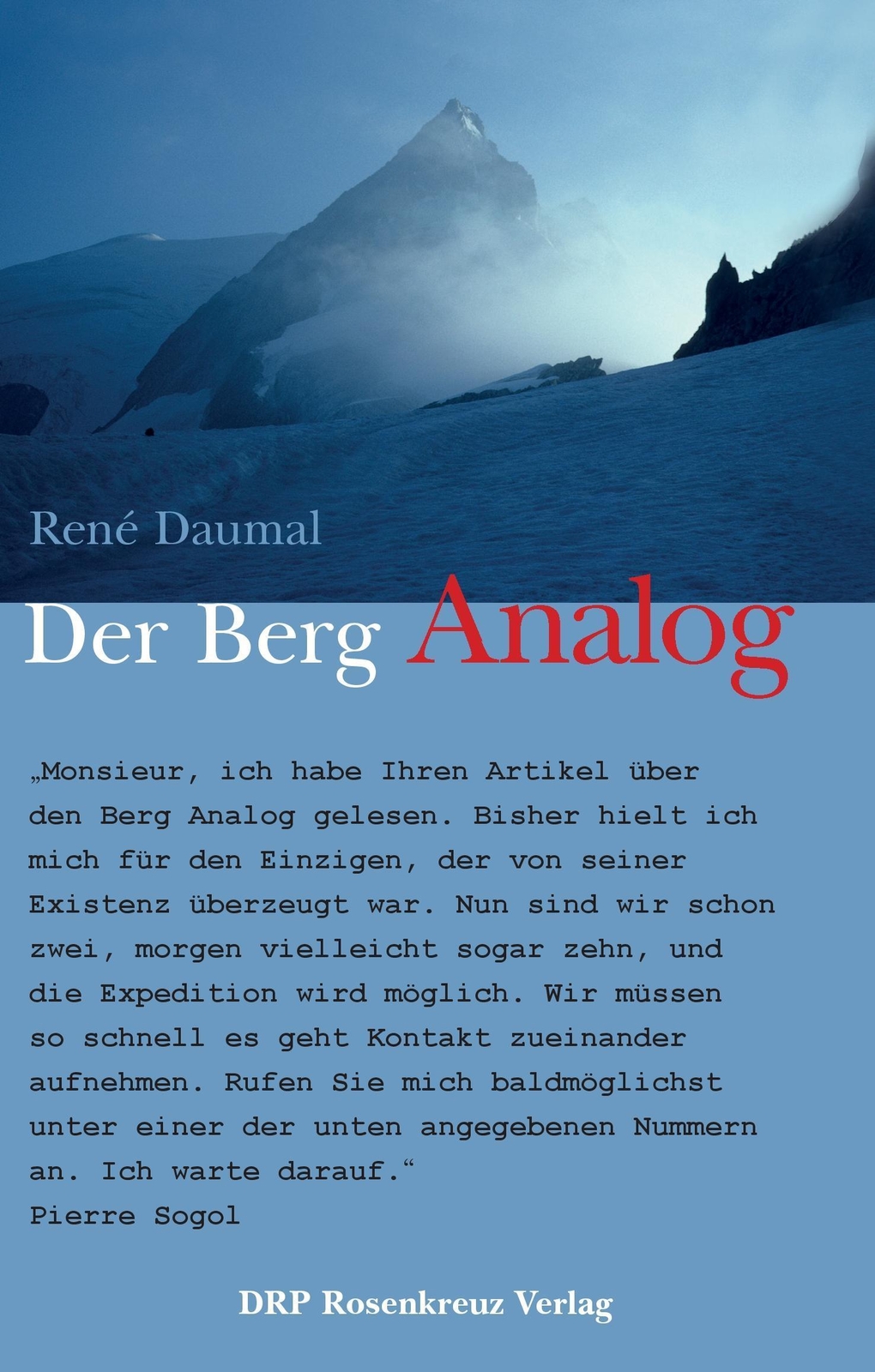 René Daumal / Der Berg Analog9783945115091