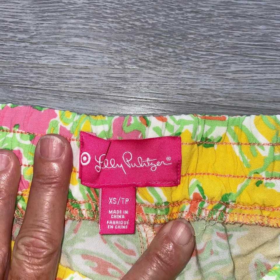 Pantalones Cortos Lilly Pulitzer XS Para Mujer Tiro Bajo Ocean Beach Resort Preppy Tejido Informal Foto 3 de 4