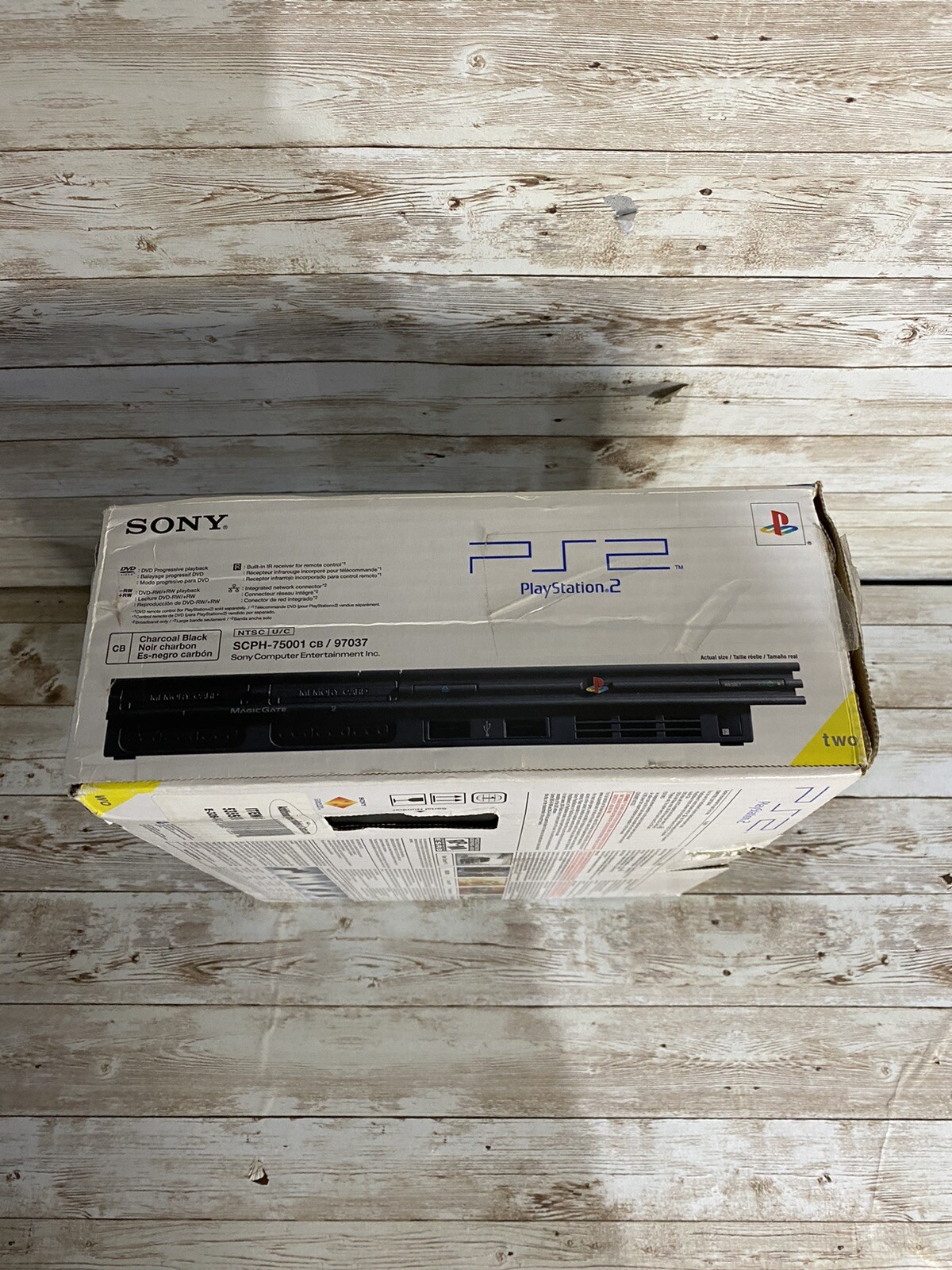 Sony PlayStation 2 Slim Launch Edition Charcoal Black Console  (SCPH-75001CB) for sale online