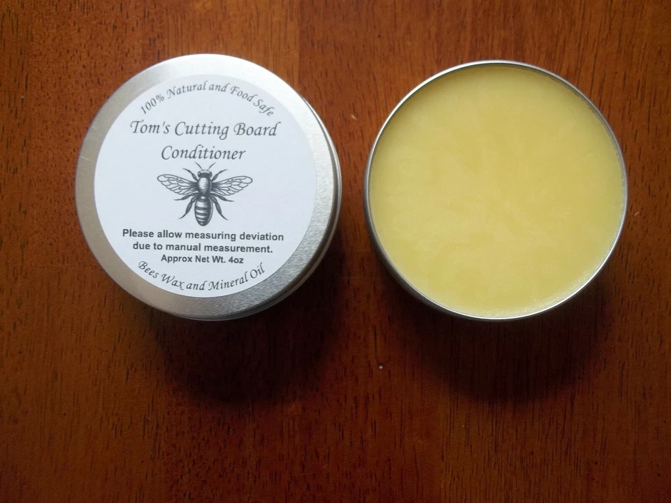 Tabla de cortar acondicionador 100 % cera de abejas natural y aceite mineral - seguro para alimentos Foto 3 de 4