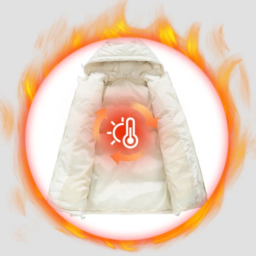 Men's Cotton Padded Winter Short Warm Outwear Jacket Hooded Casual Thermal Coat - Picture 13 of 34