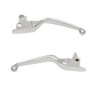 Chrome Smooth Wide Blade Levers for 2015 2017 Harley Softail with clutch cable