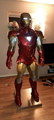 Ironman MK6 Anzug Display/Cosplay Kostüm in voller Größe, Arbeitshelm und Lichter - Bild 4 von 12