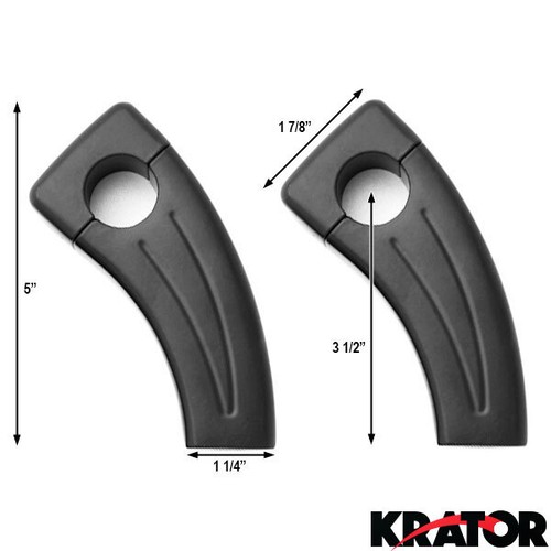 Pair 3.5 " MOTORCYCLE Black HANDLEBAR PULL BACK RISERS For HONDA YAMAHA SUZUKI - Picture 4 of 4