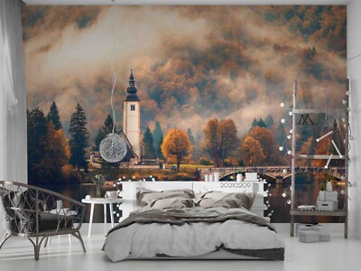 3D Die Architektur Baum Ozean Brücke Tapete Wandgemälde Fototapete Wandaufkleber