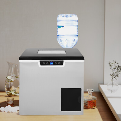 1000g Electric Ice Maker Tabletop Square Crushed Ice Cube Maker 30-40kg/Day